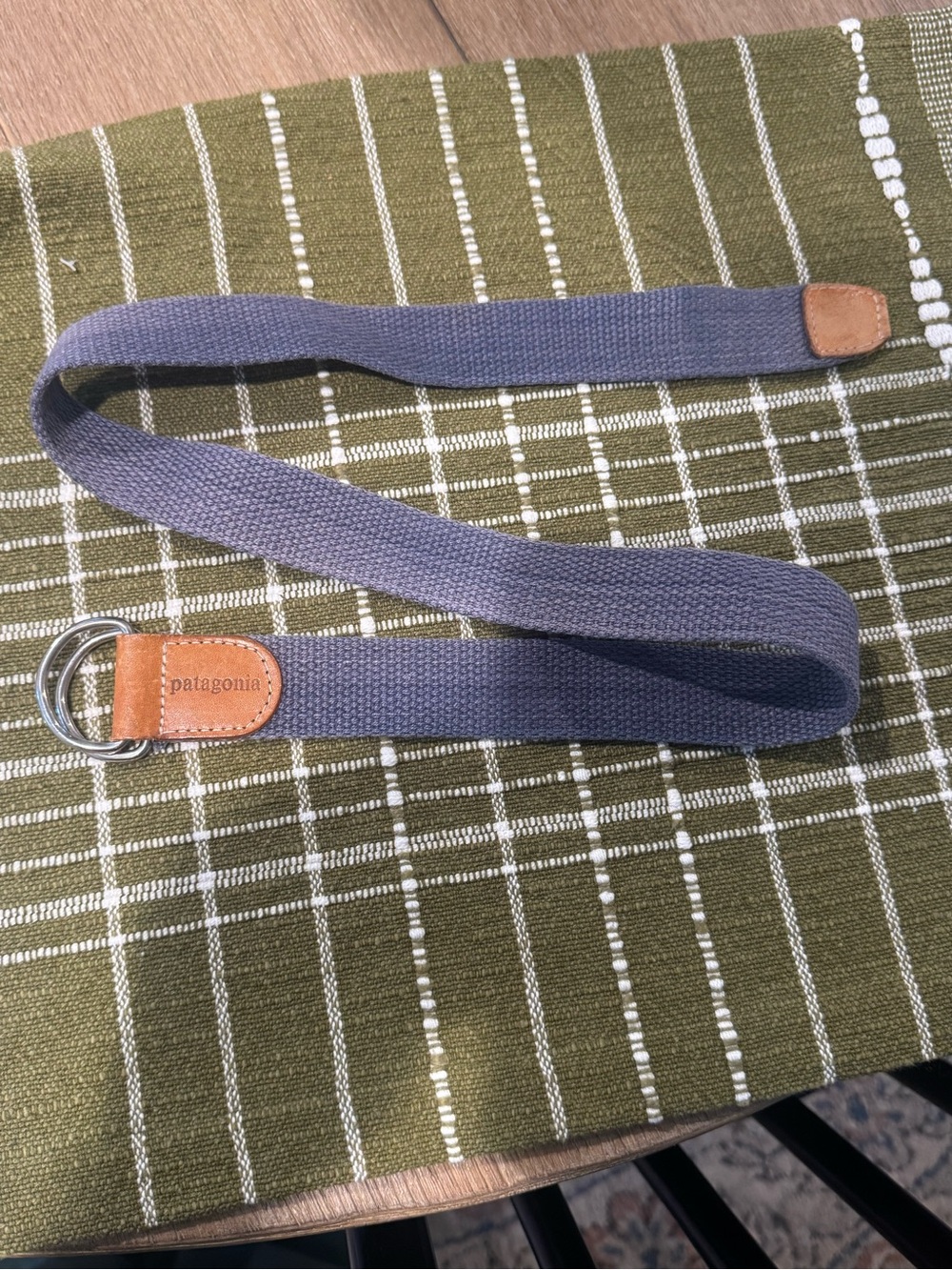 Vintage Patagonia Leather Accent Canvas D-Ring Belt
